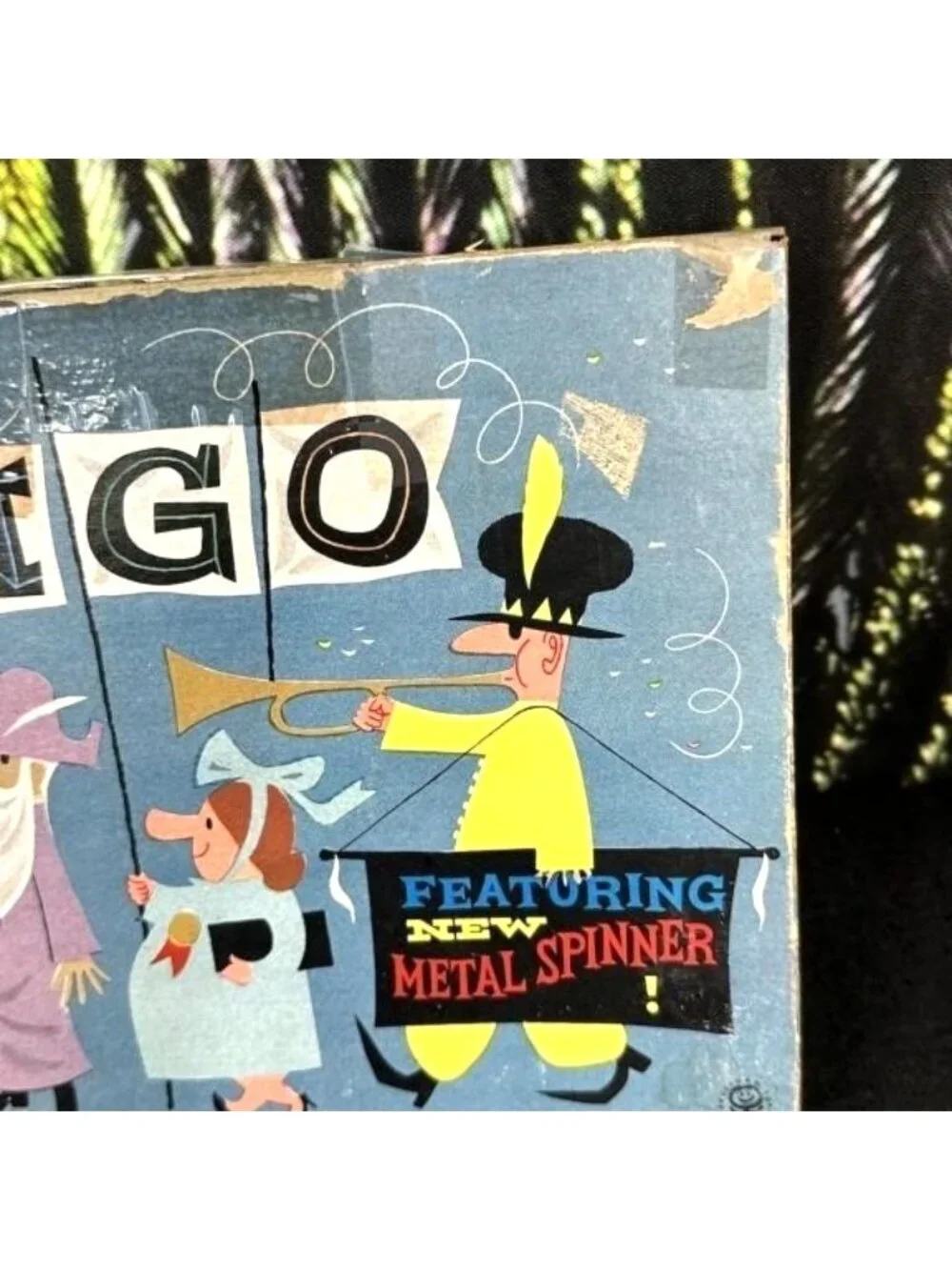 Pressman Bingo Board Game with Metal Spinner Tin Lithograph Complete